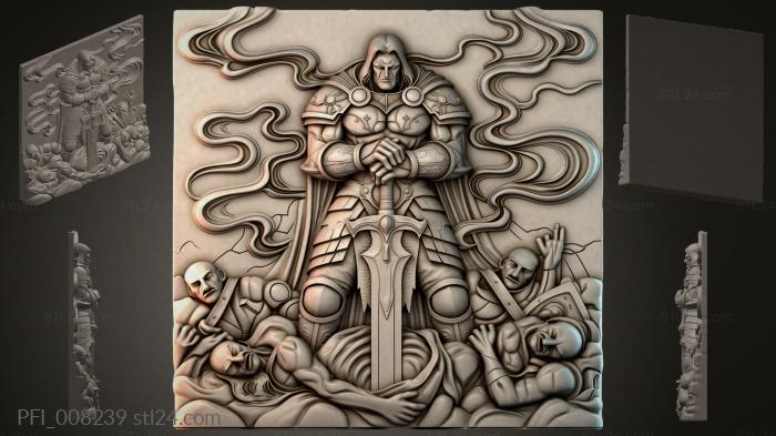 Панно фентези (PFI_008239) 3D модель для ЧПУ станка