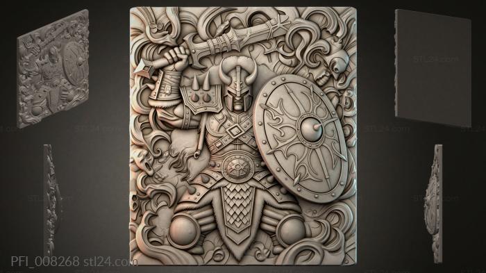 Панно фентези (PFI_008268) 3D модель для ЧПУ станка