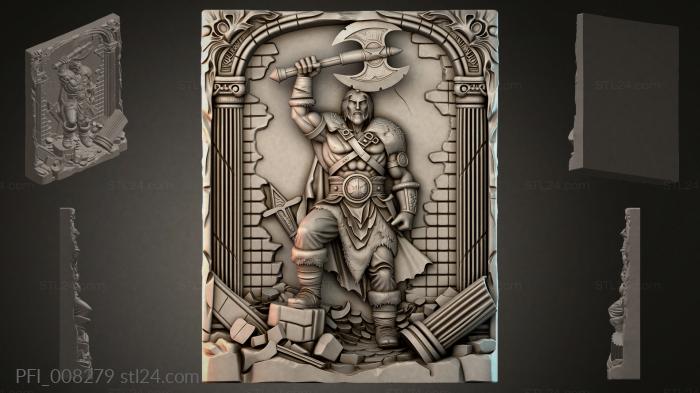 Панно фентези (PFI_008279) 3D модель для ЧПУ станка