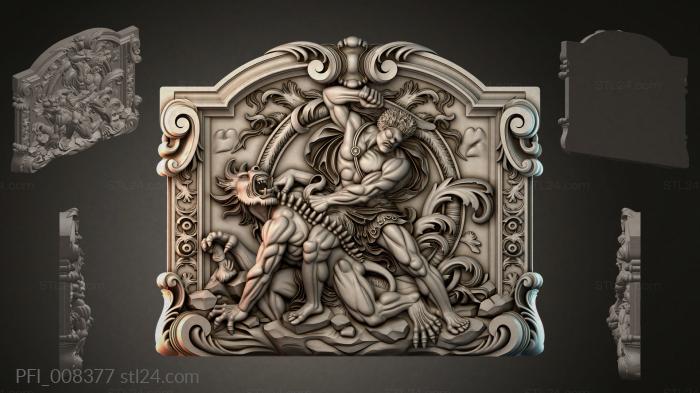Панно фентези (PFI_008377) 3D модель для ЧПУ станка