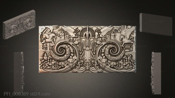 Панно фентези (PFI_008389) 3D модель для ЧПУ станка