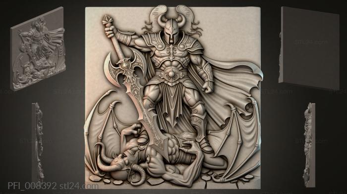 Панно фентези (PFI_008392) 3D модель для ЧПУ станка