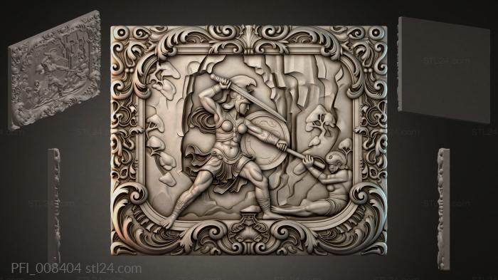 Панно фентези (PFI_008404) 3D модель для ЧПУ станка