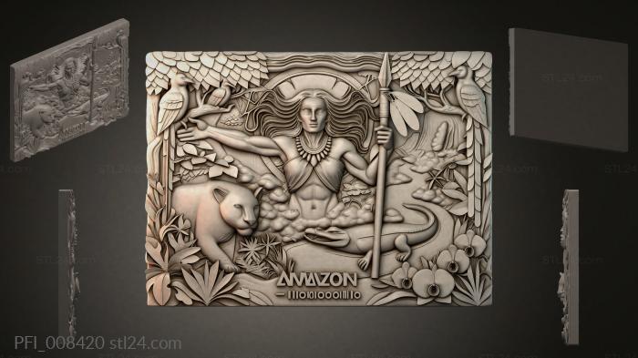 Панно фентези (PFI_008420) 3D модель для ЧПУ станка