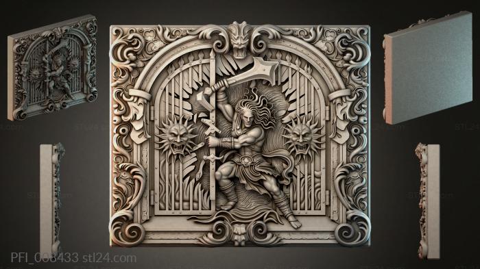 Панно фентези (PFI_008433) 3D модель для ЧПУ станка