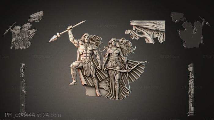 Панно фентези (PFI_008444) 3D модель для ЧПУ станка