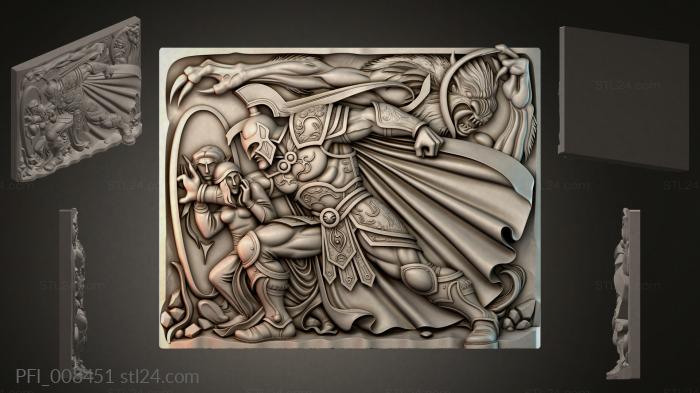 Панно фентези (PFI_008451) 3D модель для ЧПУ станка