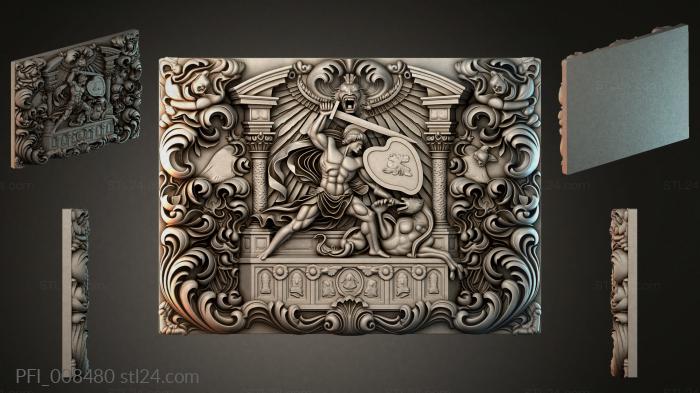 Панно фентези (PFI_008480) 3D модель для ЧПУ станка