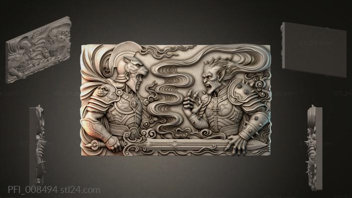 Панно фентези (PFI_008494) 3D модель для ЧПУ станка
