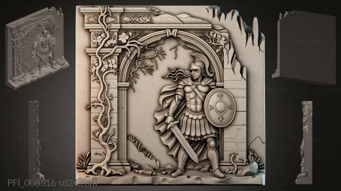 Панно фентези (PFI_008516) 3D модель для ЧПУ станка