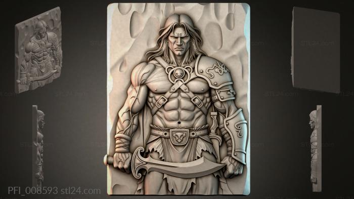 Панно фентези (PFI_008593) 3D модель для ЧПУ станка