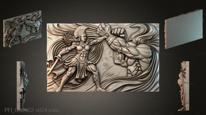 Панно фентези (PFI_008602) 3D модель для ЧПУ станка