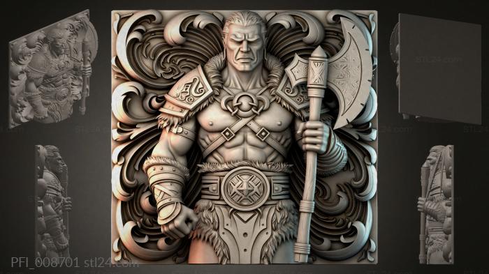 Панно фентези (PFI_008701) 3D модель для ЧПУ станка