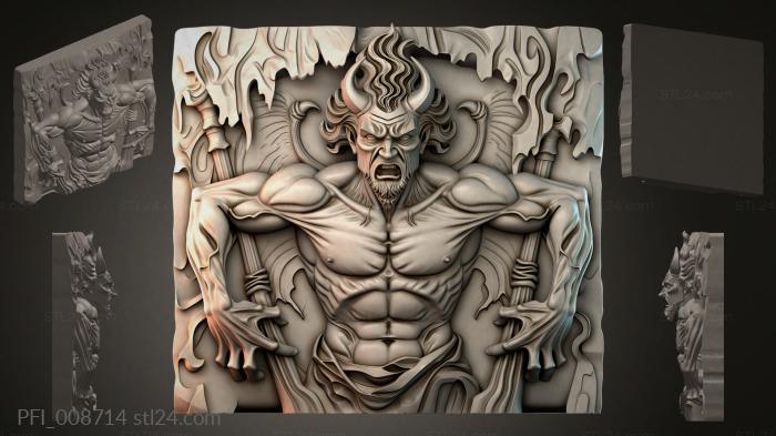 Панно фентези (PFI_008714) 3D модель для ЧПУ станка