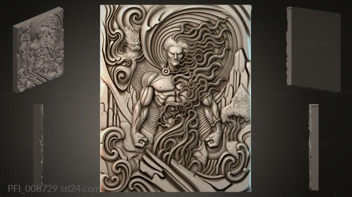 Панно фентези (PFI_008729) 3D модель для ЧПУ станка