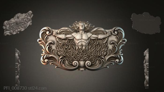 Панно фентези (PFI_008730) 3D модель для ЧПУ станка