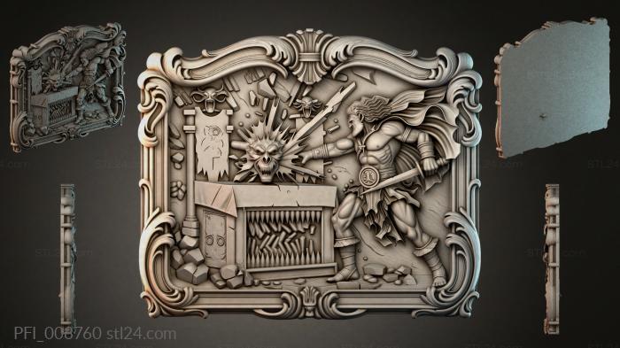 Панно фентези (PFI_008760) 3D модель для ЧПУ станка