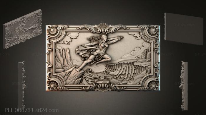 Панно фентези (PFI_008781) 3D модель для ЧПУ станка
