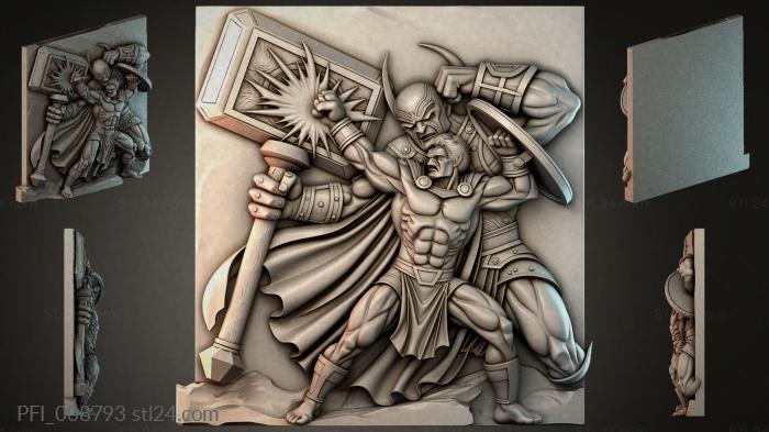 Панно фентези (PFI_008793) 3D модель для ЧПУ станка