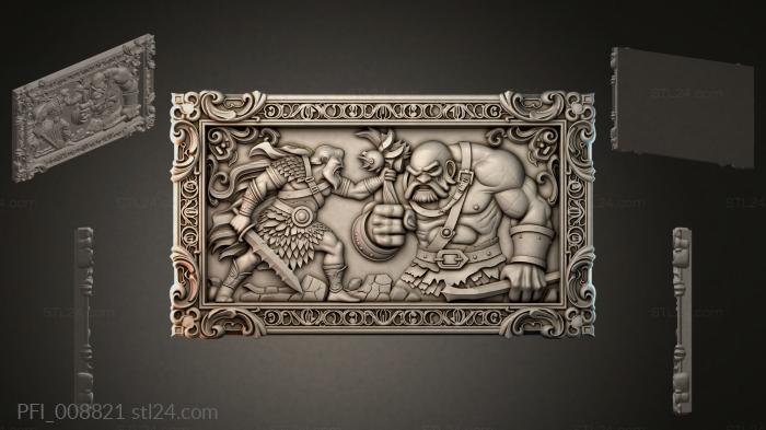 Панно фентези (PFI_008821) 3D модель для ЧПУ станка