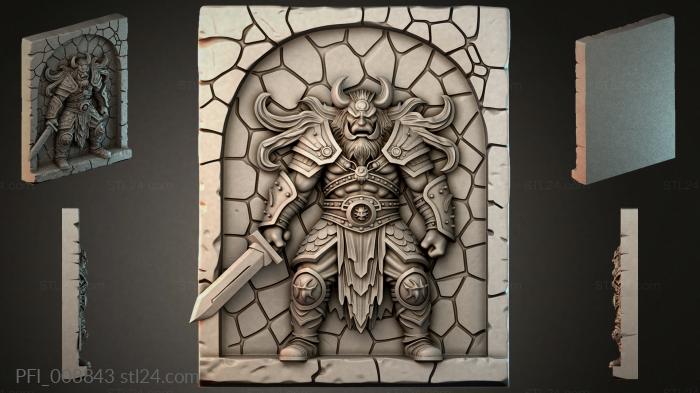 Панно фентези (PFI_008843) 3D модель для ЧПУ станка
