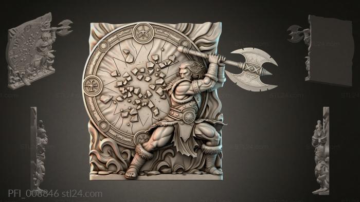 Панно фентези (PFI_008846) 3D модель для ЧПУ станка