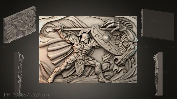 Панно фентези (PFI_008867) 3D модель для ЧПУ станка