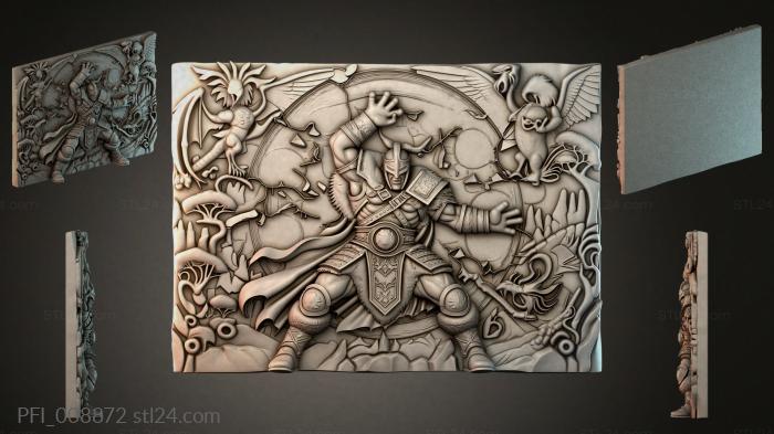 Панно фентези (PFI_008872) 3D модель для ЧПУ станка