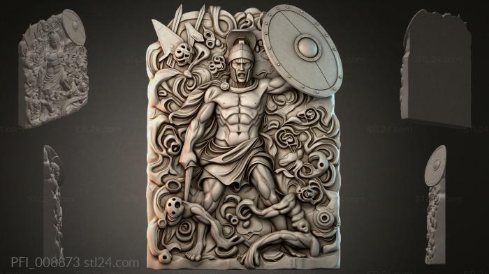 Панно фентези (PFI_008873) 3D модель для ЧПУ станка