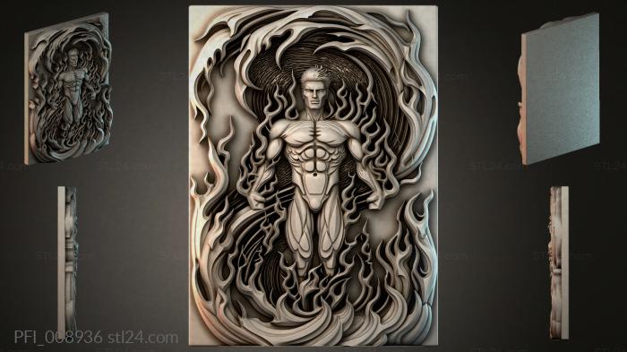 Панно фентези (PFI_008936) 3D модель для ЧПУ станка