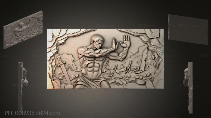 Панно фентези (PFI_008938) 3D модель для ЧПУ станка