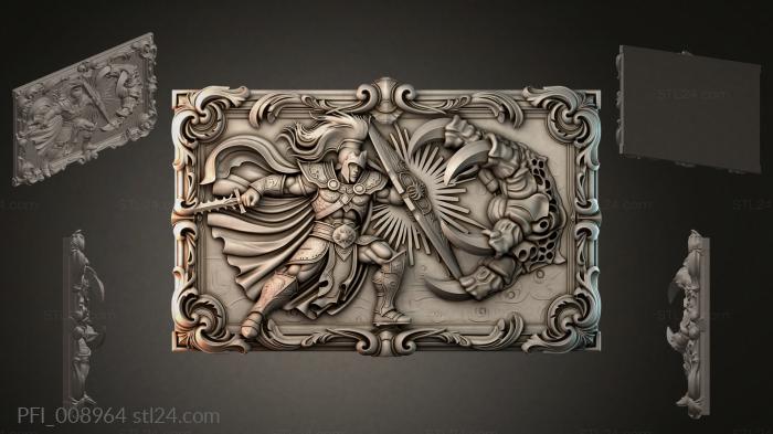 Панно фентези (PFI_008964) 3D модель для ЧПУ станка