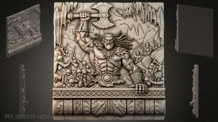 Панно фентези (PFI_008979) 3D модель для ЧПУ станка