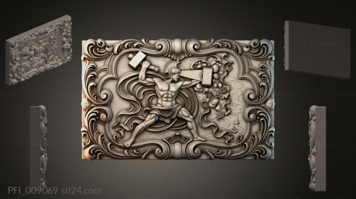 Панно фентези (PFI_009069) 3D модель для ЧПУ станка