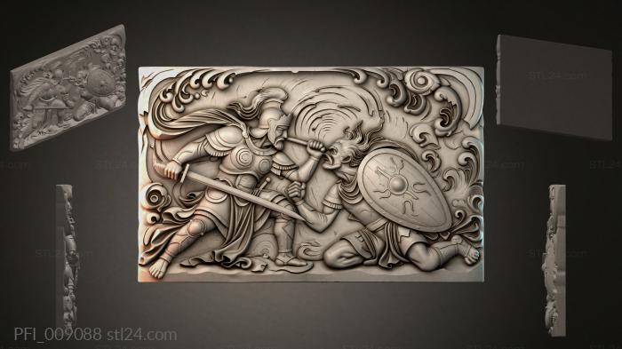 Панно фентези (PFI_009088) 3D модель для ЧПУ станка