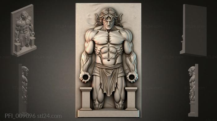 Панно фентези (PFI_009096) 3D модель для ЧПУ станка