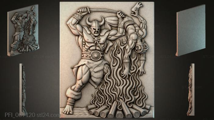 Панно фентези (PFI_009120) 3D модель для ЧПУ станка