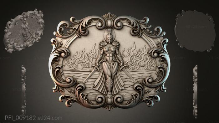 Панно фентези (PFI_009182) 3D модель для ЧПУ станка