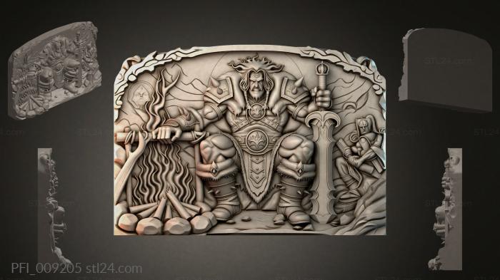 Панно фентези (PFI_009205) 3D модель для ЧПУ станка