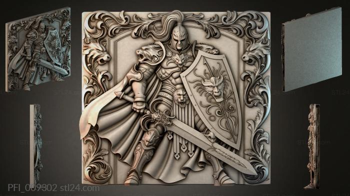 Панно фентези (PFI_009302) 3D модель для ЧПУ станка