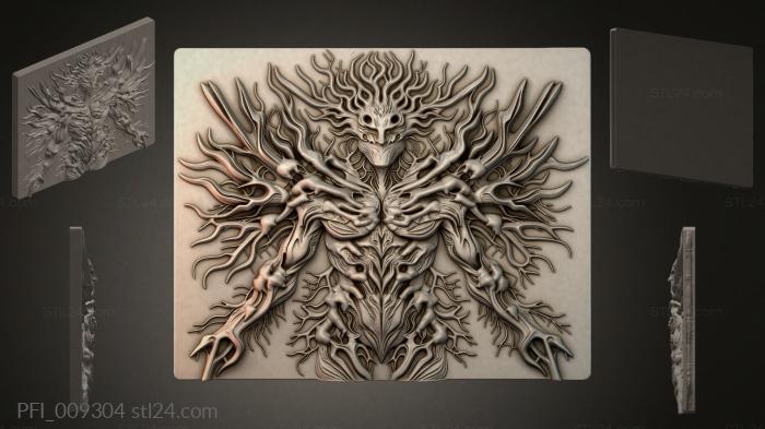Панно фентези (PFI_009304) 3D модель для ЧПУ станка