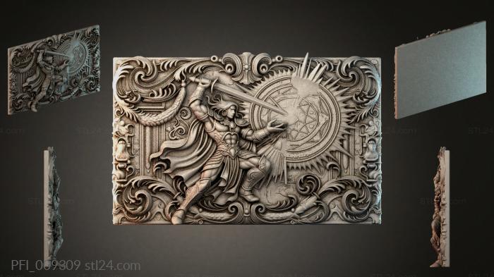 Панно фентези (PFI_009309) 3D модель для ЧПУ станка