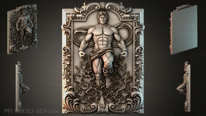 Панно фентези (PFI_009312) 3D модель для ЧПУ станка