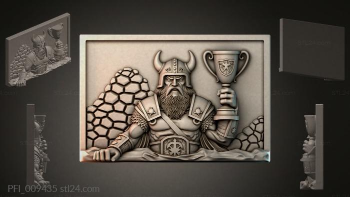 Панно фентези (PFI_009435) 3D модель для ЧПУ станка