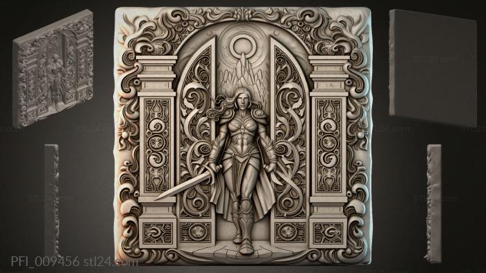 Панно фентези (PFI_009456) 3D модель для ЧПУ станка