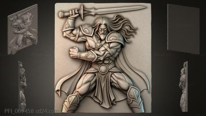 Панно фентези (PFI_009458) 3D модель для ЧПУ станка