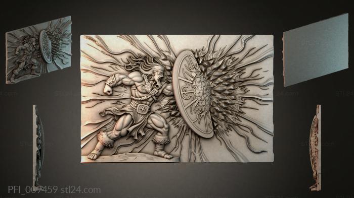 Панно фентези (PFI_009459) 3D модель для ЧПУ станка