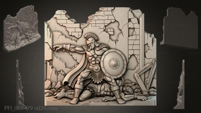 Панно фентези (PFI_009479) 3D модель для ЧПУ станка