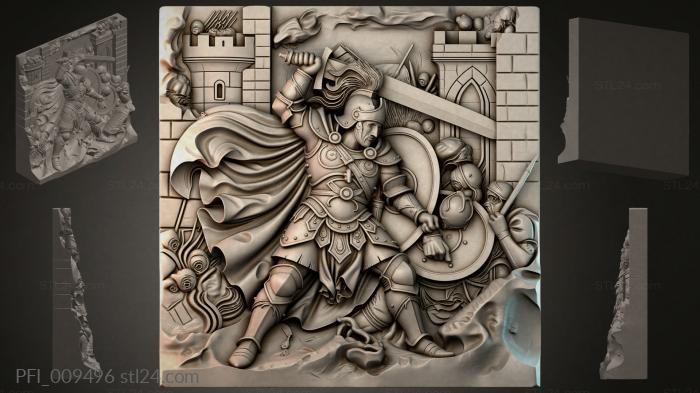 Панно фентези (PFI_009496) 3D модель для ЧПУ станка