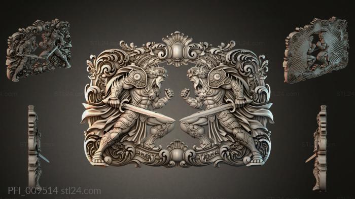 Панно фентези (PFI_009514) 3D модель для ЧПУ станка